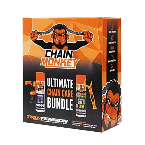 Image of Tru-Tension | Ultimate Chain Care Bundle | Perfect For Road Riding, Off-Road, Commuting & Touring | Motorcycle Tools & Accessories | 4 Piece Motorcyle Kit