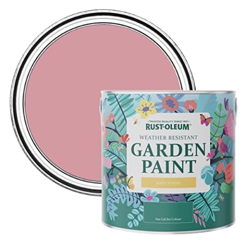 Image of Rust-Oleum Pink Mould-Resistant Garden Paint In Matt Finish - Dusky Pink 2.5L