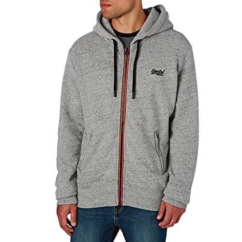 Image of Superdry Men's Orange Label Urban Flash Zip Up Hooded Sweatshirt Grey Grit EP8 (Small)