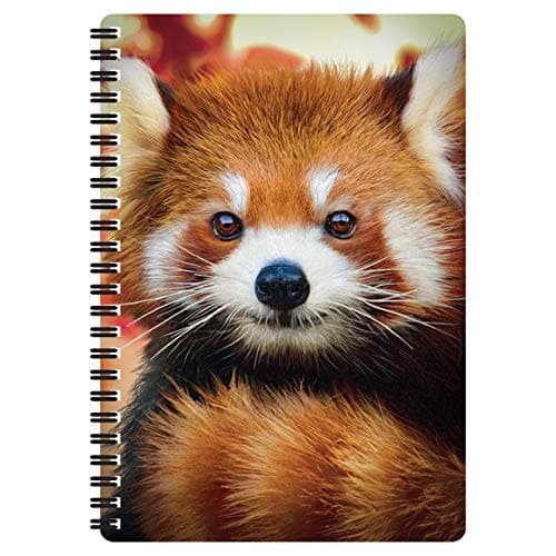 Image of 3D LiveLife A5 Notebook - Baby Red Panda from Deluxebase. Spiral Bound Lined Notebook with 80 Recycled Pages, 3D Red Panda Art Notebooks for Work, Gifts and School Supplies, (21 x 14.5 cm).