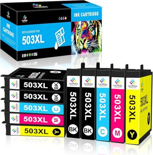 Image of LeciRoba 503xl Printer Cartridges for Epson 503 Cartridges and Epson 503xl Multipack for Epson Expression Home XP-5200 XP-5205 XP5200 XP5205 WF-2960DWF WF-2965DWF WF2960DWF WF2965DWF Printer (10 PK)