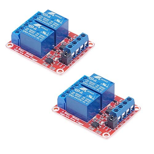 Image of Hailege 2pcs DC 24V 2 Channel Relay Module with Isolated Optocoupler High and Low Level H/L Level Trigger Module Triggered by DC 24V