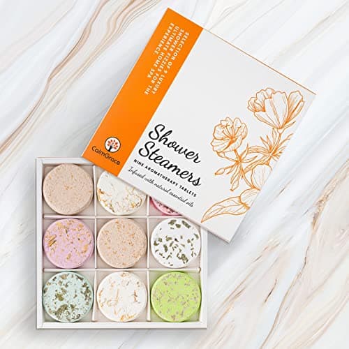 Image of CalmGrace Shower Steamers Aromatherapy Shower Tablets, 9PCS Shower Steamer Shower Bombs with All Natural Essential Oils, Shower Bomb Set, Shower Bombs Steamer - Shower Steamers for Women Gifts