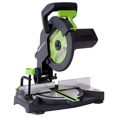 Image of Evolution Power Tools F210CMS Compound Mitre Saw with Multi-Material Multi-Purpose Cutting, Cuts Wood, Metal, Plastic & More, TCT Blade Included, Compact & Powerful (1200 W, 230V, 210 mm)