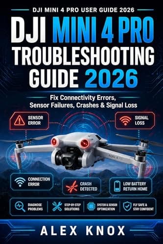 Image of DJI Mini 4 Pro Troubleshooting Guide 2026: Fix Connectivity Errors, Sensor Failures, Crashes & Signal Loss (DJI Mini 4 Pro User Guide 2026 Book 3) (DJI ... Connectivity Issues & Reliable Flying)