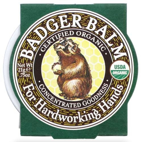 Image of Badger Mini Hardworking Hands Balm, Mild Scent Of Sweet Birch and Wintergreen Oils, For Smoother Skin, With Vitamin E, 21g