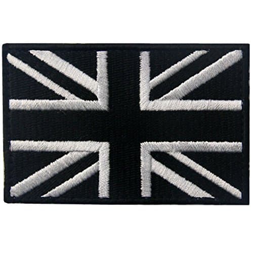 Image of Tactical Great British Union Jack Patch Embroidered England Flag Morale Applique Fastener Hook & Loop UK Emblem