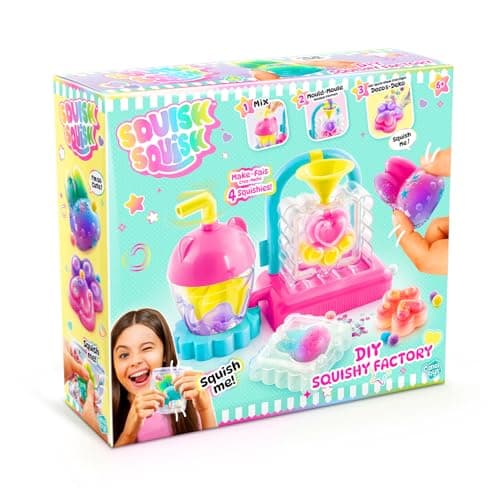 Image of Squish Squish DIY Squishy Factory, Craft Kit- Make Your Own Colourful, Satisfying Squishies | Create your own squishys| sensory Craft Activity Set for kids 6+