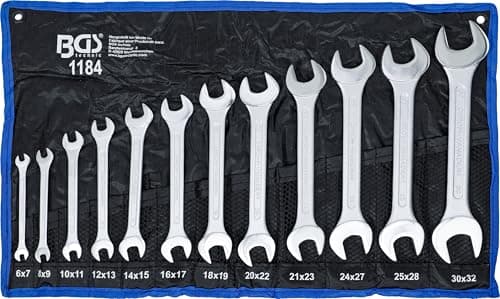 Image of BGS 1184 | Double Open End Spanner Set | 6 x 7 - 30 x 32 mm | 12 pcs.