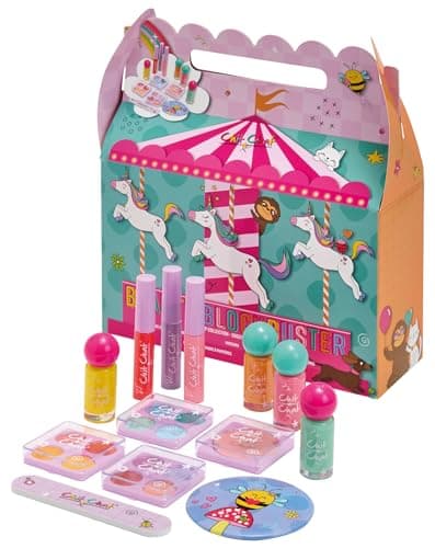 Image of Chit Chat Beauty Blockbuster Makeup Gift Set for Kids – All-in-One Girls Beauty Kit with Eyeshadows, Lip Glosses, Blusher, Mascara, Nail Varnishes, Mirror & Nail File – Vegan Friendly & Cruelty Free