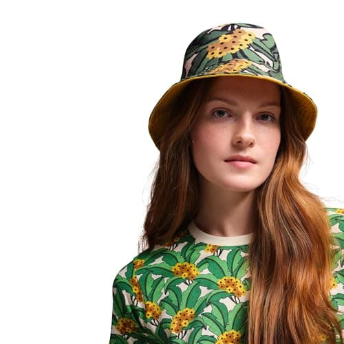 Image of Regatta Womend Orla Kiely Reversible Bucket Hat - Green Tropical - S/M