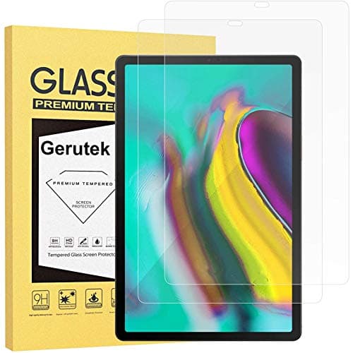 Image of Gerutek 2 Pack Screen Protector for Samsung Galaxy Tab S5e/S6 10.5 inch tablet, SM-T720/T725,SM-T860/865 Tempered Glass Screen Protector [Ultra Clear] [Anti Scratch] [Bubble-Free] for Galaxy S6/S5e