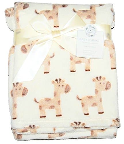 Image of Baby Boy Girl Unisiex Soft Fleece Wrap Blanket Pram Cot Crib Moses Basket Giraffe