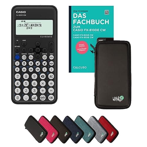 Image of Casio fx-82DE CW incl. Protective Case Black & Textbook (96 pages, DIN A5) – Scientific Calculator – Smart Set (German)