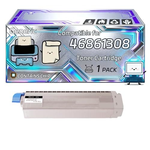 Image of 46861308 46861307 46861306 46861305 Toner Cartridge Compatible for Okidata OKI C834dnw C834nw C844dnw Printers, With Chip, 20000 Pages, Vibrant Colours (1 Pack Black)