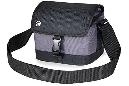 Image of Praktica Case for Compact, Bridge, Mirrorless CSC, SLR Cameras & Camcorders, Black/Grey Bag fits EOS M50/R/RP/Ra, X-T200/X-S10, OM-D E-M5/E-M10, Lumix S5/G100, Alpha A6000/A6400, AZ252/422, Z35...