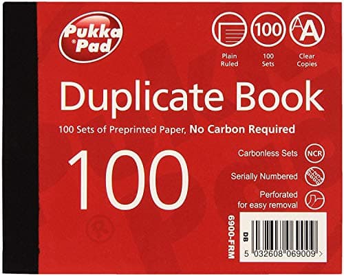 Image of Pukka Pads 6900-FRM - Value Duplicate Book Plain Ruled 105x130mmPK5