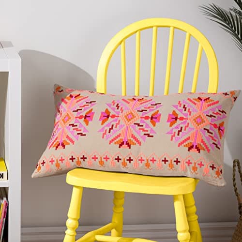 Image of furn. Kalina Feather Filled Cushion - Twin Pack, Pink, 35 x 60cm