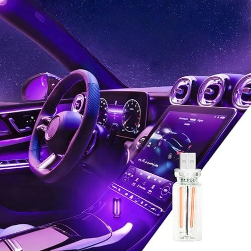 Image of Snaptrol Vintage USB Touch Lamp, Dimmable Table Lamp with Glass Base - Portable Mood Lighting for Bedroom, Car, Camping, Night Light, Emergency Light, Gift Idea (Purple)