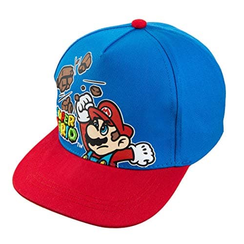 Image of Nintendo Super Mario Boys Blue Baseball Cap Hat Age 4-7, Medium