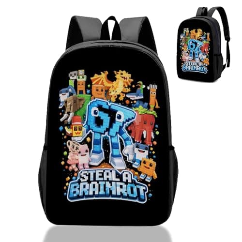 Image of Backpack Brainrot 67 School Bag for Boys Teen- Kids School Rucksack with Adjustable Shoulder Straps, 3D Printed Book Bags, Waterproof School Backpack Children's Schoolbag for 3-12 Years 67 Gifts