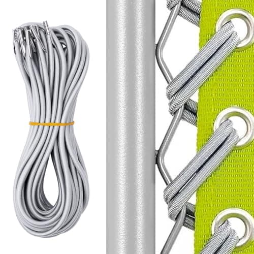 Image of OFFCUP Replacement Cord for Zero Gravity Chair, 4pcs Universal Replacement Elastic Cord, Repair Tool Kit for Sun Loungers Garden Chairs Outdoor Recliners Bungee Chairs Folding (Grey)