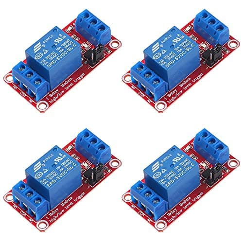 Image of AEDIKO 4pcs Relay Module DC 5V 1 Channel Relay Board with Optocoupler Isolation Support High or Low Level Trigger