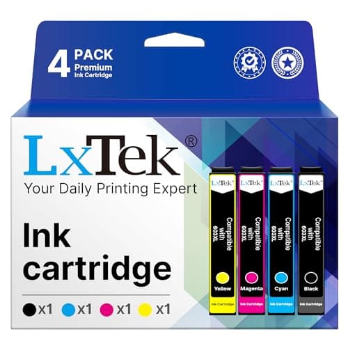 Image of LxTek 603XL Compatible Ink Cartridge Replacement for Epson for 603 XL for XP-4100 XP-3100 XP-2100 XP-2105 XP-4105 XP-3105 Workforce WF-2830 WF-2850 WF-2835 WF-2810 (Black Cyan Magenta Yellow,4-Pack)