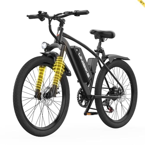 Image of Meriavex Q7 26" Electric Bike for Adults, 250W Motor 25KM/H Mountain Bicycle with 75KM Range & 36V 10AH Removable Battery, 7-Speed Ebike for Adults Teens