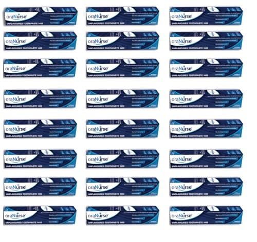 Image of Oranurse Unflavoured Toothpaste 24 Pack for Kids and Adults Non Flavoured Toothpaste with 1450ppm Fluoride for Sensitive Mouths | Non Foaming SLS Free Adults and Kids Toothpaste | 50ml