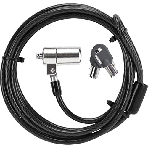 Image of Targus DEFCON T-Lock Key Cable Lock for Laptop Computer and Desktop Security Cable (ASP48EU), black