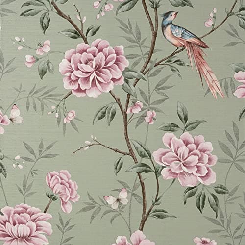 Image of CROWN M1724 UK AKINA Floral SAGE, Green