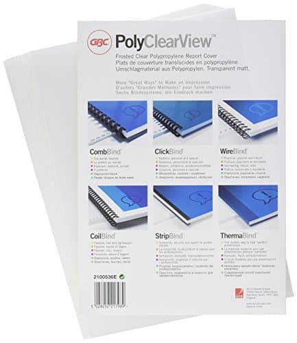 Image of GBC PolyClearView Binding Covers 200 micron A4 Frosted Clear (100 Pack)