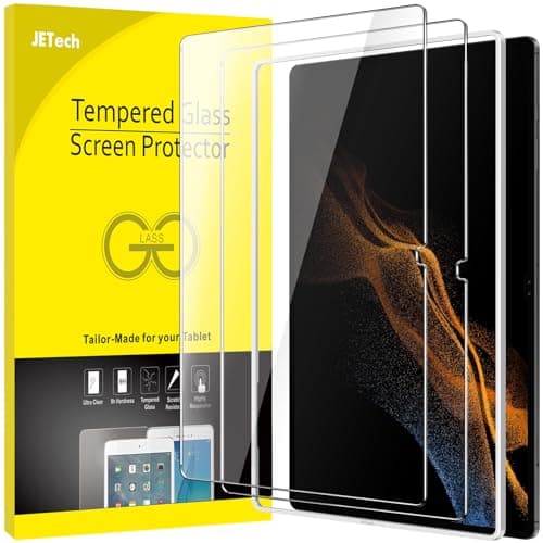 Image of JETech Screen Protector for Samsung Galaxy Tab S8 Ultra (14.6-Inch, 2022 Model, SM-X900/SM-X906) with Easy Installation Frame, Tempered Glass Film, HD Clear, 2-Pack