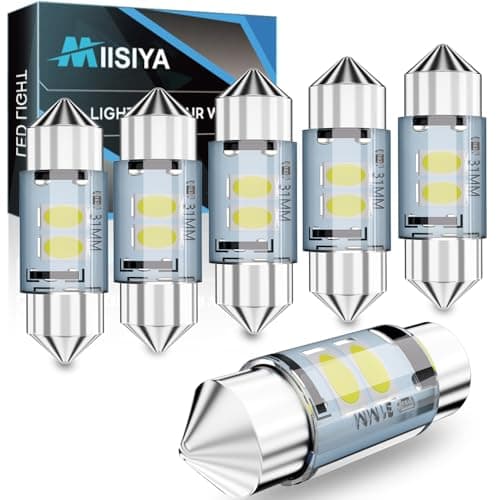 Image of Miisiya 31mm DE3175 LED Festoon Bulbs, C5W LED 3021 DE3022 DE3023 Bulbs White,12V 21SMD 3014 Chipsets for Car Interior Dome Map Trunk Light(6PCS)