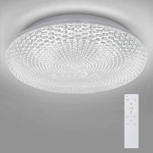 Image of OOWOLF Ceiling Light Fitting 36W 4000LM, Ceiling Lights Dimmable 2700K-6500K,Remote Control,35CM Modern Ultra Bright Lighting Fixture for Living Room Kitchen Roof Office