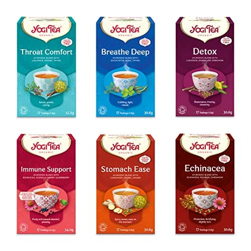 Image of Yogi Tea, Organic Herbal Tea, Health And Body Variety Pack, Pack Of 6 X 17 Bags (102 Tea Bags Total)