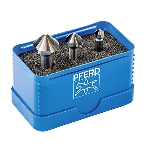 Image of PFERD HSS Cone/Deburring Countersink Set, 3 Pieces, 90°, Diameter 6.3-16.5 mm, DIN 335 C, 25202152 - for Countersinking 90° Screws