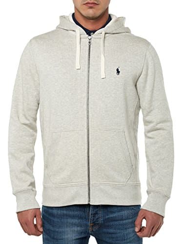 Image of Polo Ralph Lauren - Hoodies - Men - Grey Zipped Sweatshirt for men - XL
