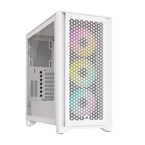 Image of Corsair iCUE 4000D RGB AIRFLOW Mid-Tower Case - 3x AF120 RGB ELITE Fans - iCUE Lighting Node PRO Controller - High-Airflow Design - CORSAIR RapidRoute Cable Management System - True White