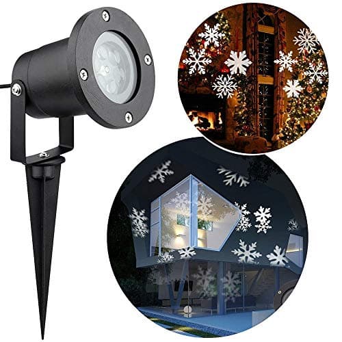 Image of TEDD Christmas Snowflakes Projector Light Led Landscape Waterproof Lamp Stage Spotlight Moving Light Outdoor Indoor for Xmas Garden Holiday House Show Home Wall Party Wedding Decorations