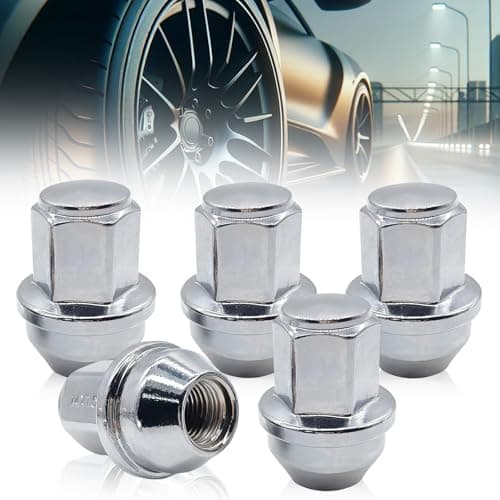 Image of Alloy Wheel Nut, 5 Pcs Capped Wheel Nuts Set M14 x 1.5 Set of Alloy Wheel Nuts Closed End Lug Nuts Stainless Steel Chrome Wheels Nut Sets for Ford