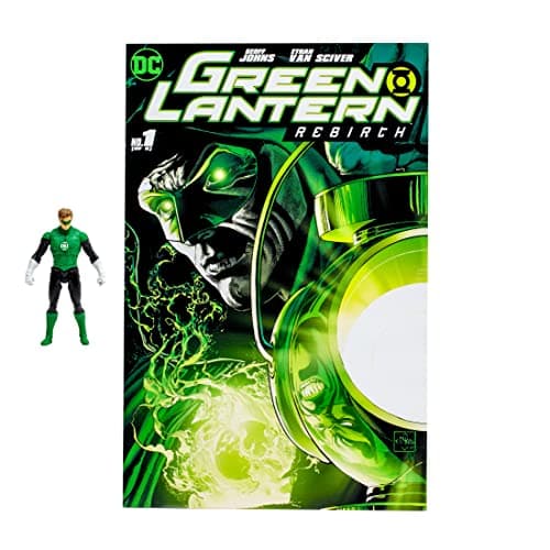 Image of McFarlane Toys, DC Page Punchers, 3-Inch DC Comic Hal Jordan Green Lantern Action Figure with 5 points of articulation, Collectible DC Figure with Character Comic Book – Ages 12+