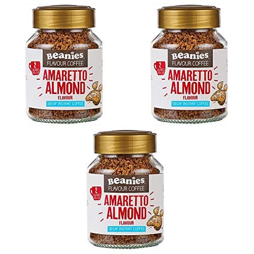 Image of Beanies Decaf Amaretto Almond Instant Coffee Jar 50g, 3 Pack