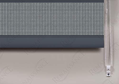Image of Sparkly Bling Glitz DIAMANTE Trim Roller Blinds SLATE GREY 120cm width x 160cm drop