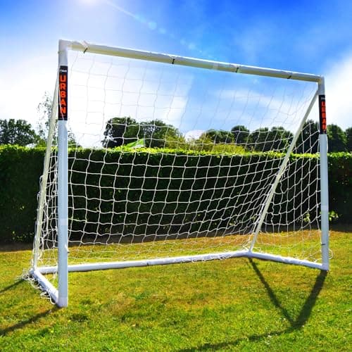 Image of Amazon Exclusive Football Flick 8ft x 6ft Training Goal - The Best uPVC Football Goal for Gardens - All Weather Protection - Integrated Locking System For Easy Assembly