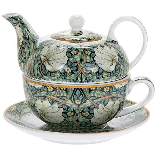 Image of Lesser & Pavey Pimpernel Tea for One with Matching Cup & Saucer | 600ml Capacity Luxury Teapot Ideal for Home, Office & Outdoor | Without Tea Strainer | Elegant Gift Alternative to Glass Tea Pot