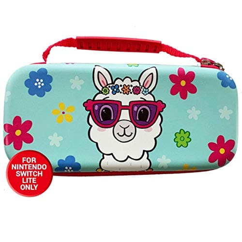 Image of iMP Tech Llama Protective Carry Case for Nintendo Switch Lite, Hard Shell, Multicoloured