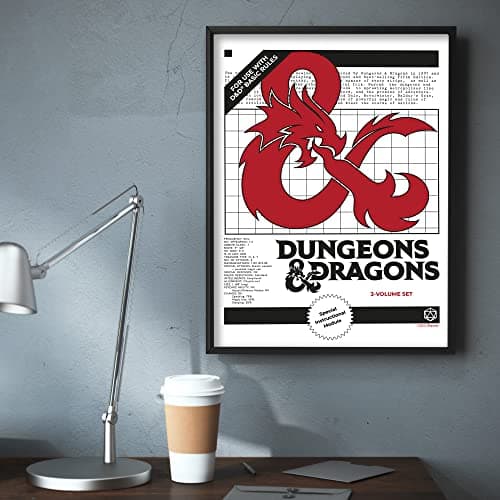 Image of Dungeons & Dragons Print - Instructions Cover Wall Art D&D Gamer Poster (A4 (21cm x 29.7cm))