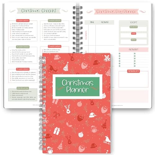 Image of Christmas Planner - Holiday Checklist, To Do List, Budget, Food Menu & Shopping List for Xmas